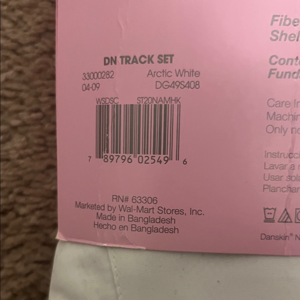 Girls 2-Piece Danskin Now White and Pink Girls' Track Set - Picture 3 of 9